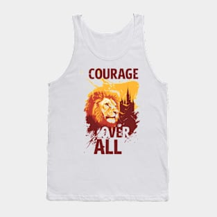 Courage Over All - Lion Head - Fantasy Tank Top